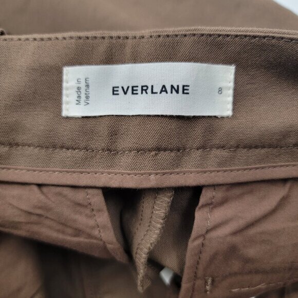 EVERLANE Womens Pants Sz 8 The Bi-Stretch Flare Pant Cocoa BROWN Career Hemmed - Picture 6 of 15